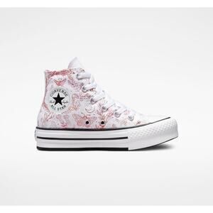 Converse Chuck Taylor Girls EVA Lift Platform Butterfly Shine Shoes US 2.5